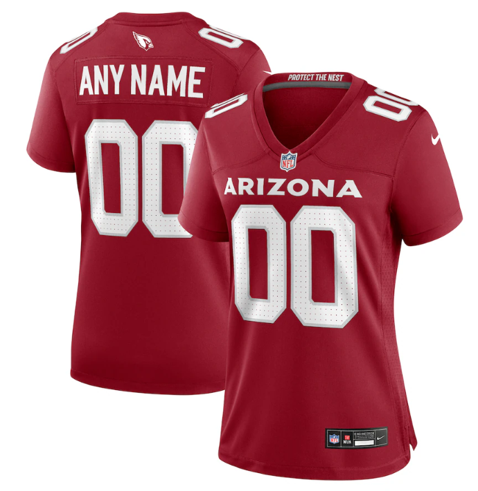 Women's Arizona Cardinals Active Player Custom New Red Stitched Game Jersey(Run Small)